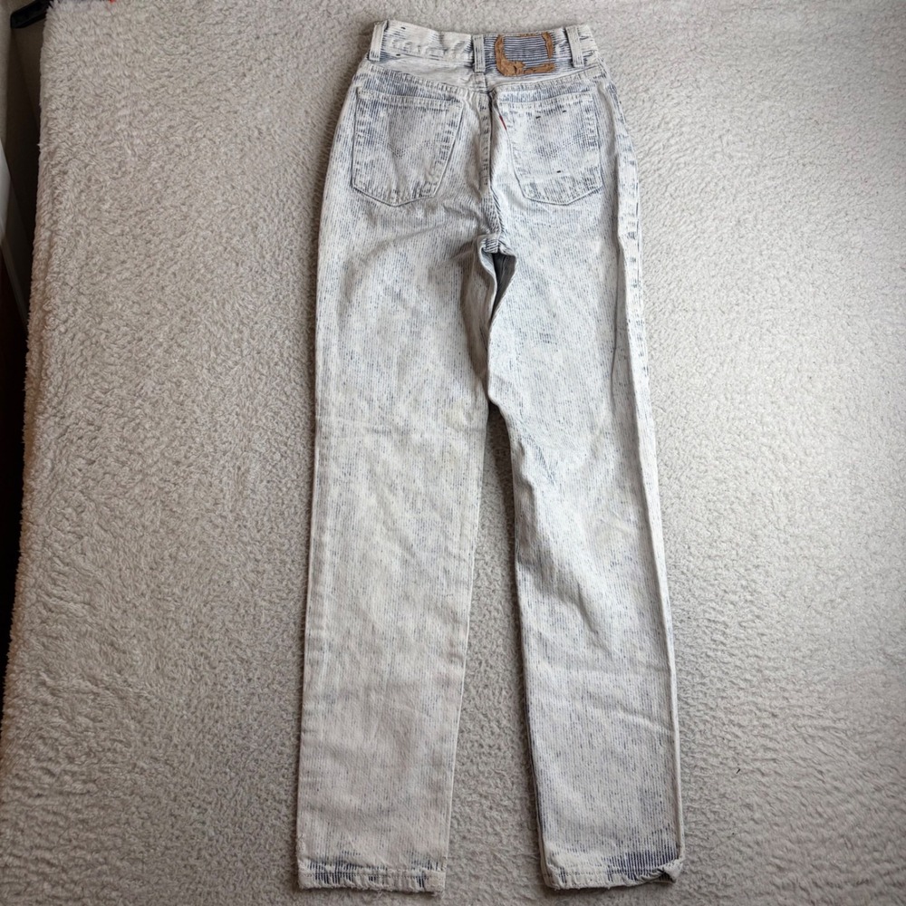 Vintage Levis 17501 Acid Wash Button Fly Jeans Made in USA Size 3 (24x30) 1991
